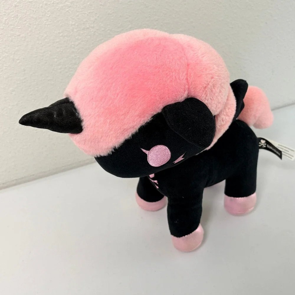 Tokidoki Unicorno DJ Sparkle Plush Stuffed Animal Toy Black Pink Unicorn